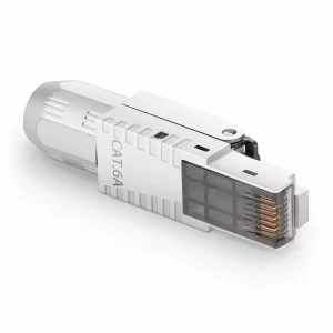 Cat5e/Cat6/Cat6a RJ45 Tool-Free Modular Plugs, Shielded Network Connectors for 23~26AWG Twisted Pair Solid or Stranded Cable (10/Pack) - 画像 (2)