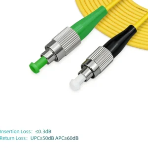 FC/UPC to FC/APC OS2 Simplex Single-Mode Fiber Patch Cord, 2.0mm PVC – Bild 2