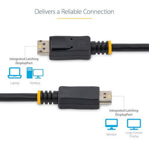 DisplayPort 1.2 Cable - 4K x 2K Ultra HD VESA Certified DisplayPort Cable - DP to DP Cable for Monitor - DP Video/Display Cord - Latching DP Connectors