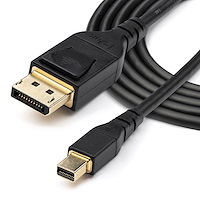 Mini DisplayPort to DisplayPort 1.4 Cable - 8K 60Hz HBR3 HDR - 1m/2m Super UHD mDP to DP 1.4 Cord - Slim (34 AWG) Ultra HD 4K 120Hz - Monitor/Video Cable - Image 2