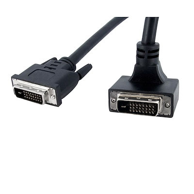 1.8m 90° Down Angled Dual Link DVI-D Monitor Cable - M/M