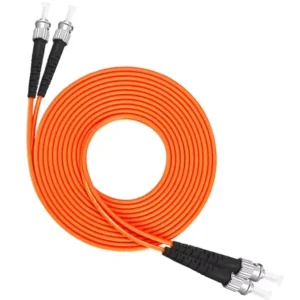 ST to ST Duplex OM2 Multimode Fiber Patch Cord, 50/125μm Orange PVC 3.0mm Optical Jumper Cable