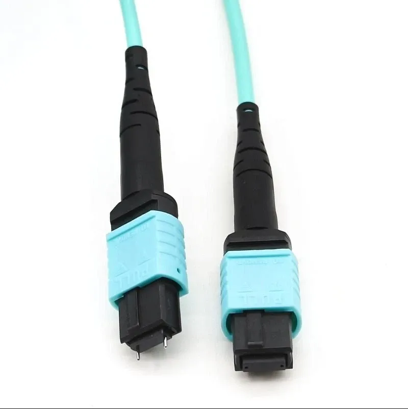 16 Core OM3 50/125 Multimode MPO UPC Female to Female Trunk Fiber Patch Cord Type B Polarity LSZH Jacket