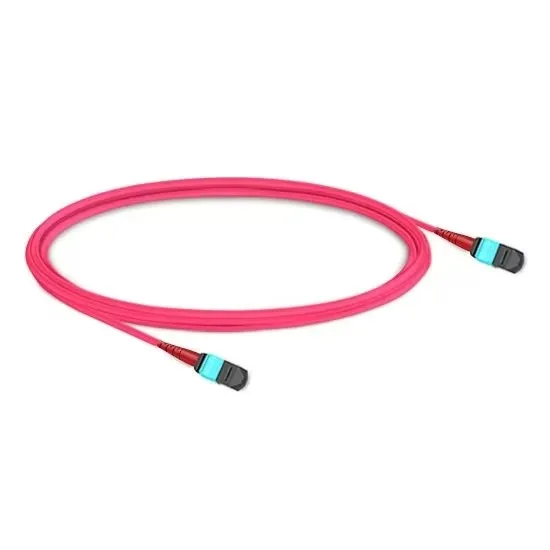 Cable troncal MTP Elite hembra a hembra de 24 fibras, polaridad B, Plenum LSZH, 2.0 mm, multimodo OM4 50/125 μm