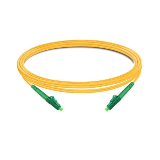Simplex OS2 Single Mode LC APC to LC APC PVC (OFNR) Fiber Optic Cable