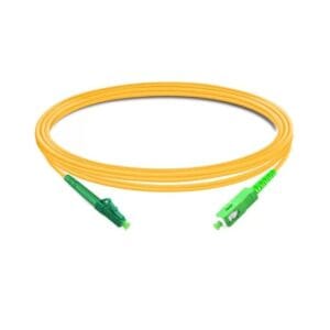 Simplex OS2 Single Mode LC APC to SC APC PVC (OFNR) Fiber Optic Cable