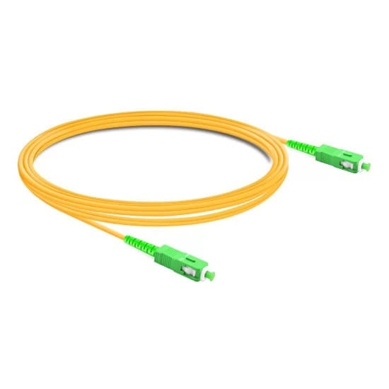 Simplex OS2 Single Mode SC APC to SC APC PVC (OFNR) Fiber Optic Cable