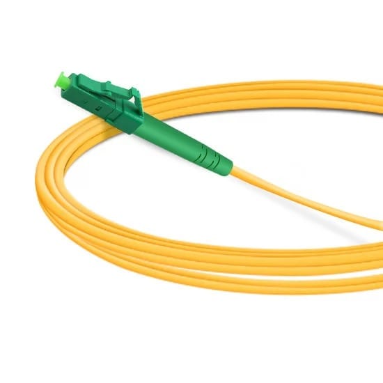 Simplex OS2 Single Mode LC APC to SC APC PVC (OFNR) Fiber Optic Cable