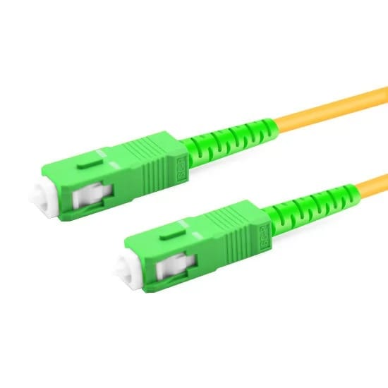 Simplex OS2 Single Mode SC APC to SC APC PVC (OFNR) Fiber Optic Cable
