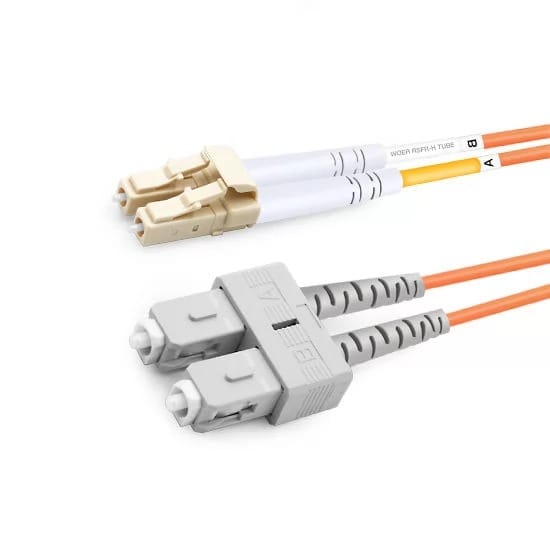 Duplex OM2 Multimode LC UPC to SC UPC LSZH Fiber Optic Cable