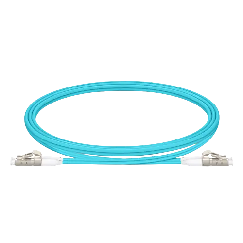 LC UPC to LC UPC Short Boot Duplex OM4 Multimode LSZH 2.0mm Fiber Optic Patch Cable