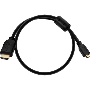High Speed HDMI Cable with HDMI Micro Connector - 4K@60Hz HDR 18Gbps  0.5 Black – Image 3