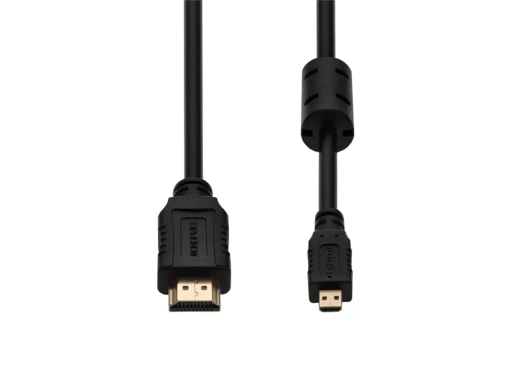 Câble HDMI vers Micro HDMI Standard avec Ethernet 2M Noir