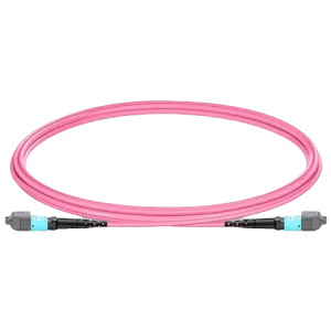 12 Fibers Multimode (OM4) Patch Cable, Type B, LSZH, 3.0mm, Max IL ≤ 0.35dB, Magenta