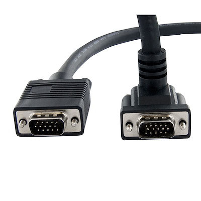 5m Coax High Resolution 90° Down Angled VGA Monitor Cable - HD15 M/M