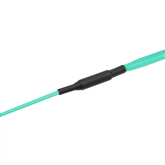 8 Fibers, MPO UPC Female to 4 LC UPC Duplex OM3 50/125 Multimode Fiber Breakout Cable, Type B, LSZH, Aqua - Image 3