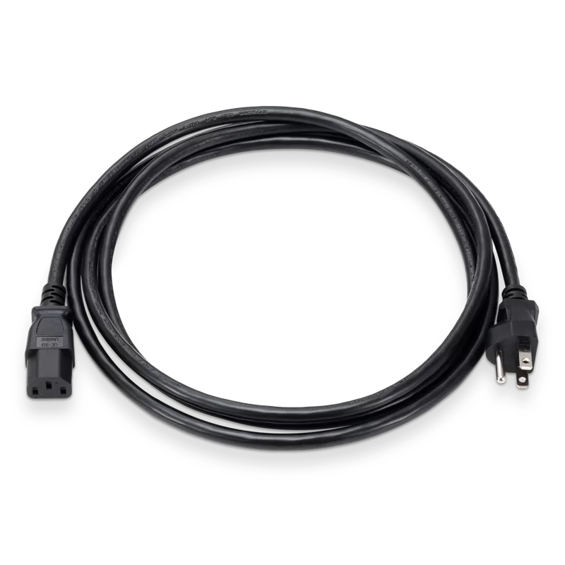 2.5m NEMA 5-15P to C13 16AWG 13A/125V Power Extension Cord, Black