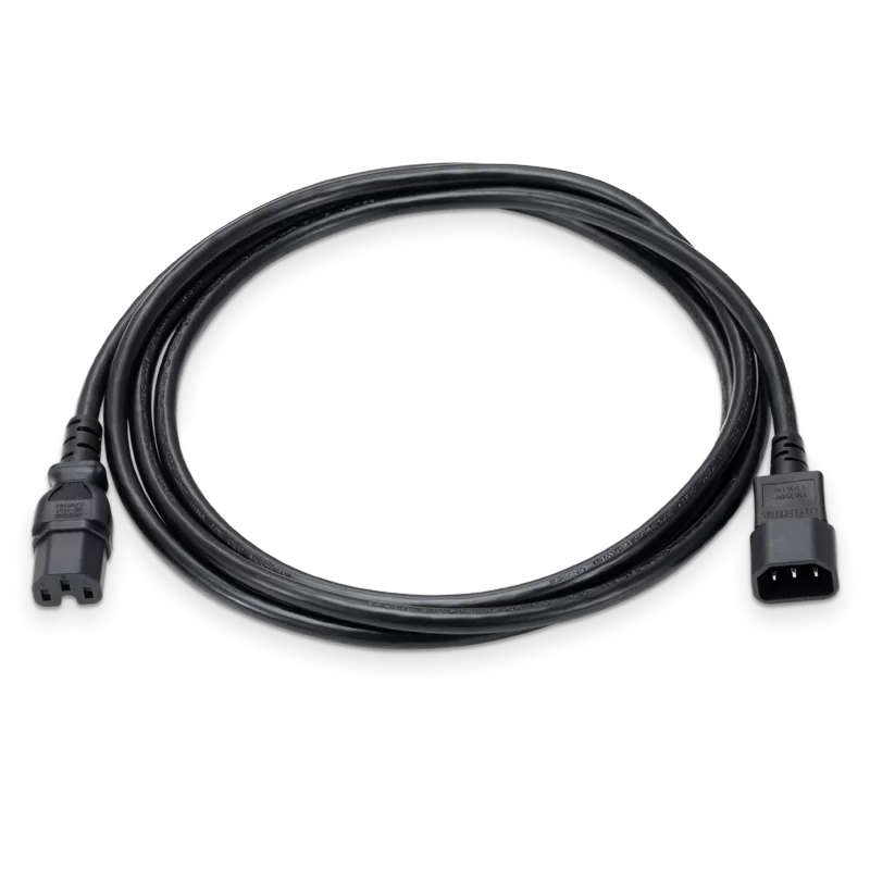 2.5m C14 to C15 16AWG 13A/250V Power Extension Cord, Black, Compatible with Q3200-RA / Q3400-RA XDR InfiniBand Switches and Other Data Center Servers