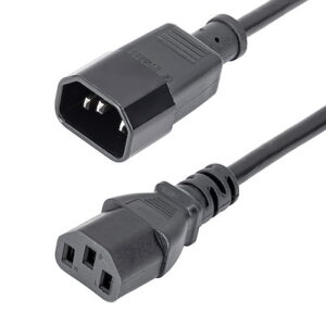 Power Extension Cord, C14 to C13, 10A 125V, 18AWG, Computer Power Cord Extension, IEC-320-C14 to IEC-320-C13 AC Power Cable Extension for Power Supply, UL Listed