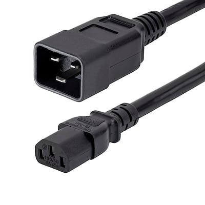 Hochleistungsverlängerungskabel, IEC 320 C13 zu IEC 320 C20 Schwarzes Verlängerungskabel, 15A 125V, 14AWG, Hochleistungsverlängerungskabel, IEC 320 C13 zu IEC 320 C20 AC-Netzkabel - UL-geprüft
