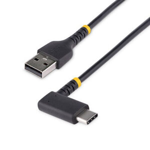 0.5m/1m/2m USB-A to USB-C Fast Charging Cable, Rugged, Right-Angled, Charge & Sync, 3A, USB 2.0, TPE Jacket and Aramid Fiber - USB Charging Cord