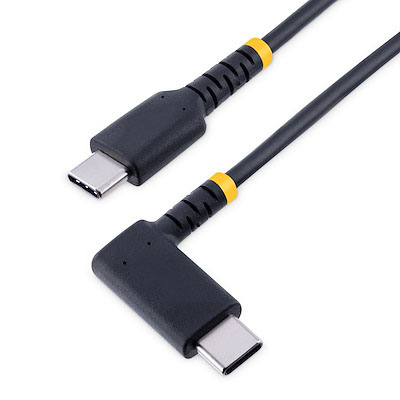 0.5m/1m/2m USB-C Fast Charging Cable, Rugged, Right-Angled, Charge & Sync, 60W (3A) PD, USB 2.0, TPE Jacket and Aramid Fiber - USB C Charging Cord