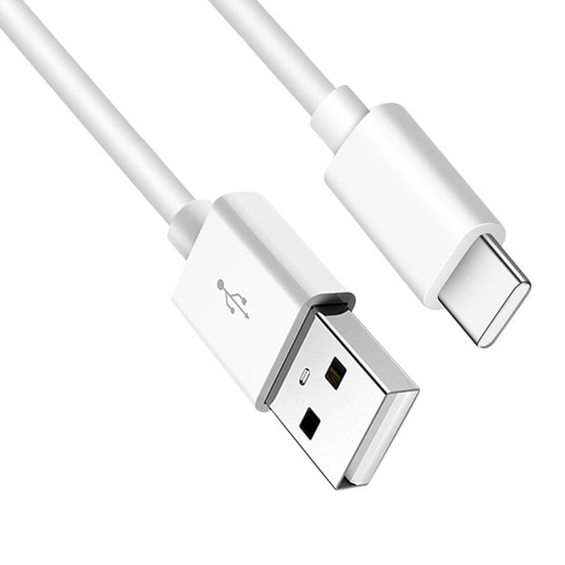 1m/2m USB-A to USB-C Fast Charging Cable, Rugged, Charge & Sync, 3A, USB 2.0, Black/White TPE Jacket and Aramid Fiber - USB Charging Cord