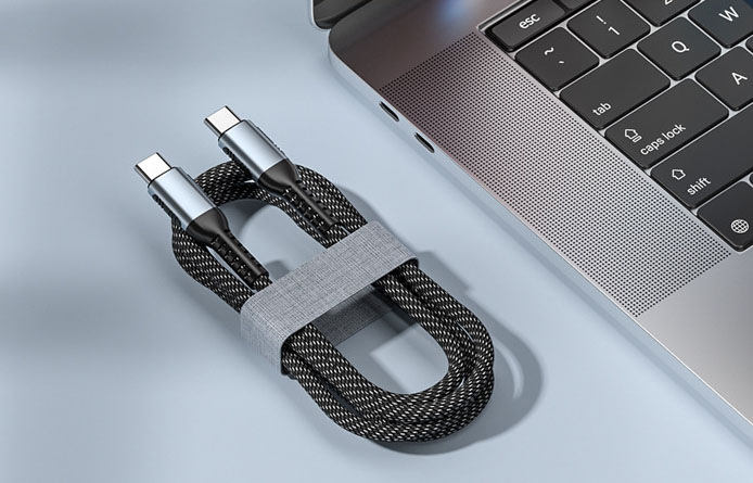 USB-C Charging Cable, Durable and Ultra-Flexible, 240W (5A) PD EPR, USB 2.0 Laptop Charger Cable, USB-IF Certified, Rugged USB-C Charging Cord
