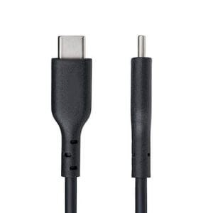 USB-A to USB-C Charging Cable, Charge & Sync, 3A, USB 2.0, TPE Jacket - Black USB Charging Cord - Image 2