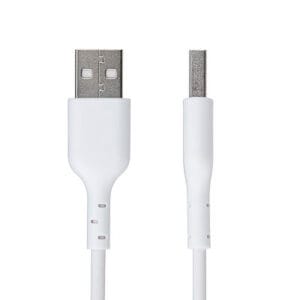 USB-A to USB-C Charging Cable, Charge & Sync, 3A, USB 2.0, TPE Jacket - White USB Charging Cord - 画像 (2)