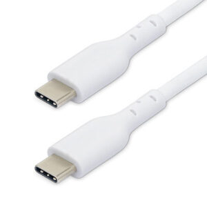 1m/2m USB-C Charging Cable, Charge & Sync, 60W (3A) PD, USB 2.0 Laptop Charger Cable - White USB C Charging Cord