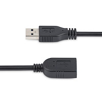 USB 3.0 (5Gbps) A-to-A Extension Cable - M/F - 15cm, Black - Image 2