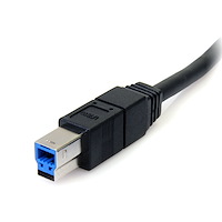 Black SuperSpeed USB 3.0 (5Gbps) Cable A to B - M/M - Image 3
