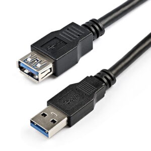1m/1.8m/2m Black SuperSpeed USB 3.0 (5Gbps) Extension Cable A to A - M/F