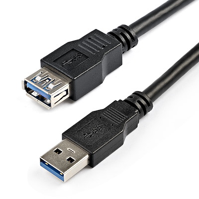 1m/1.8m/2m Black SuperSpeed USB 3.0 (5Gbps) Extension Cable A to A - M/F