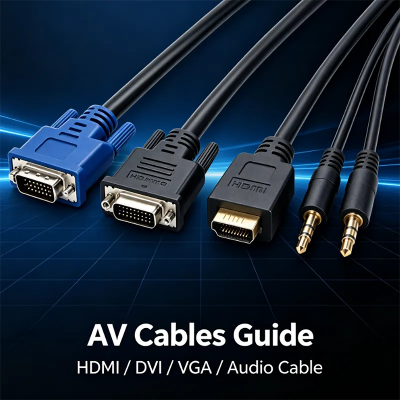 Guide to Choosing Audio and Video Cables: How to Select HDMI, DVI, VGA, and 3.5mm Audio Cables? 1 zhuayao Supplier of fiber optic patch cables, cat5e/cat6/cat6a Ethernet cables, data transmission cables, audio/video cables, and power cords.