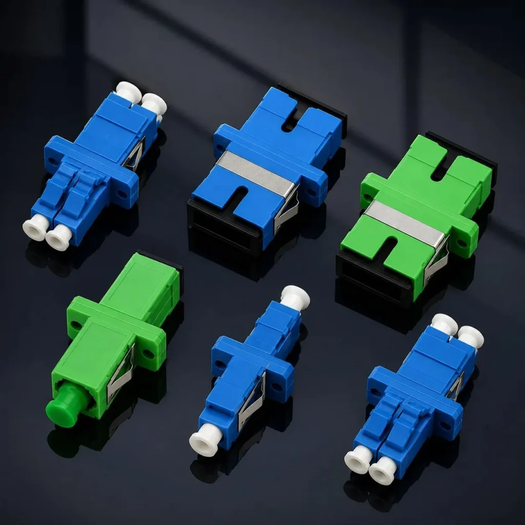 10PCS Coupleur Adaptateur Fibre Optique LC SC Simplex Duplex UPC APC Connecteur Femelle à Femelle pour FTTH ODF Panneau de Connexion
