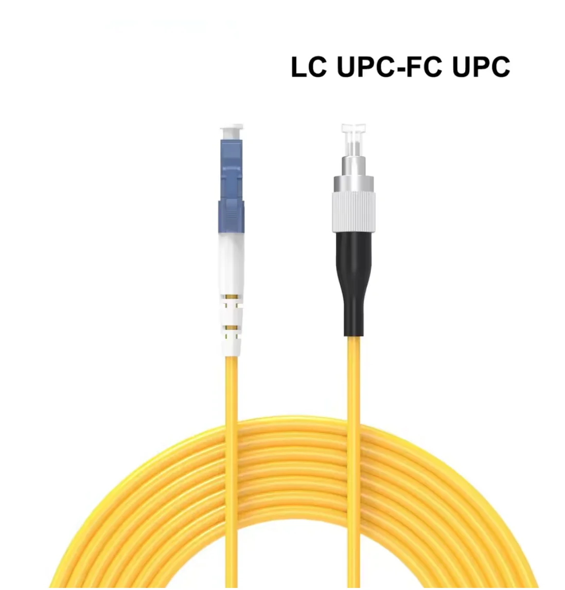 LC/UPC to FC/UPC OS2 Simplex Single-Mode Fiber Patch Cord, 2.0mm LSZH - 이미지 1